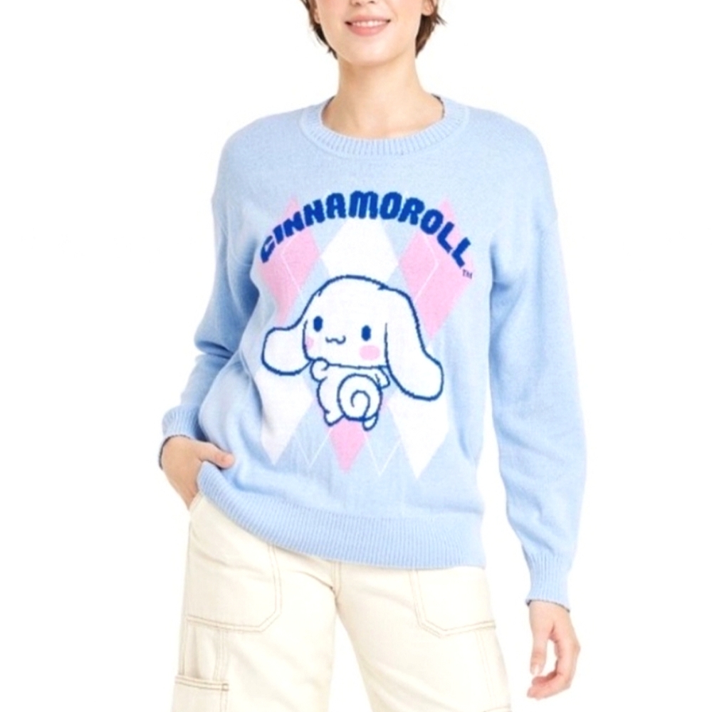 Sanrio cinnamoroll hybrid argyle sweater